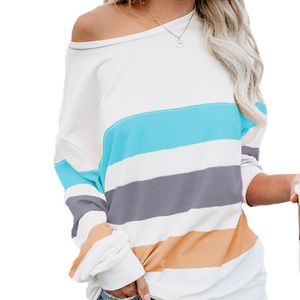 Long sleeve off the shoulder top.